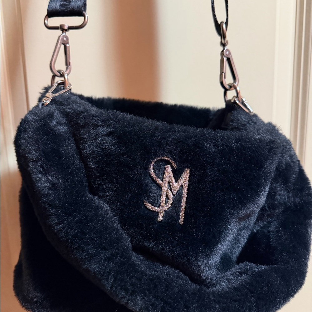 Steve Madden Black Fur Shoulder Bag